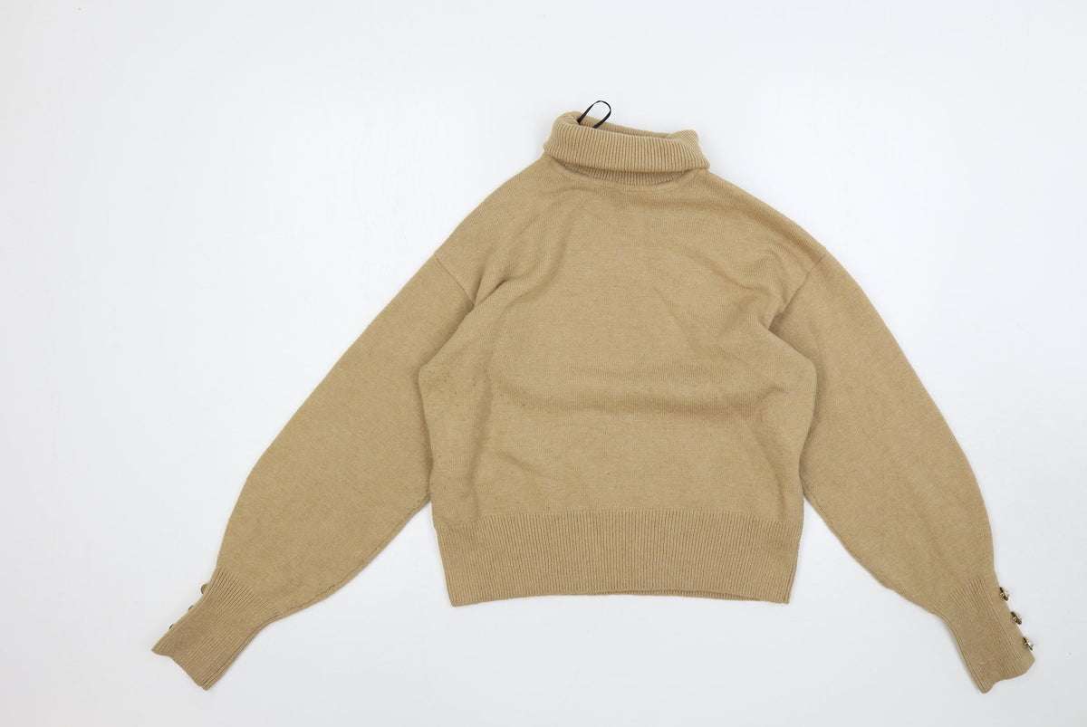 Womens UK Size XS H&M Beige Pullover Jumper