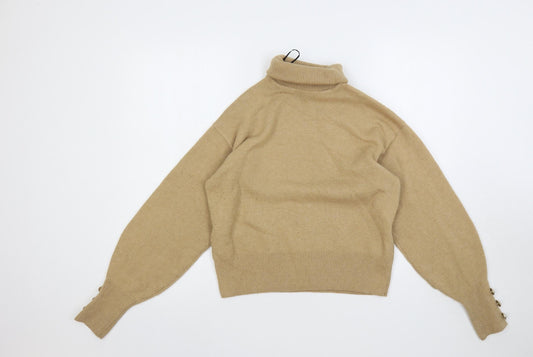 Womens UK Size XS H&M Beige Pullover Jumper