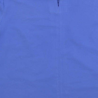 ELVI Womens Blue Polyester Basic Blouse Size 18 Round Neck