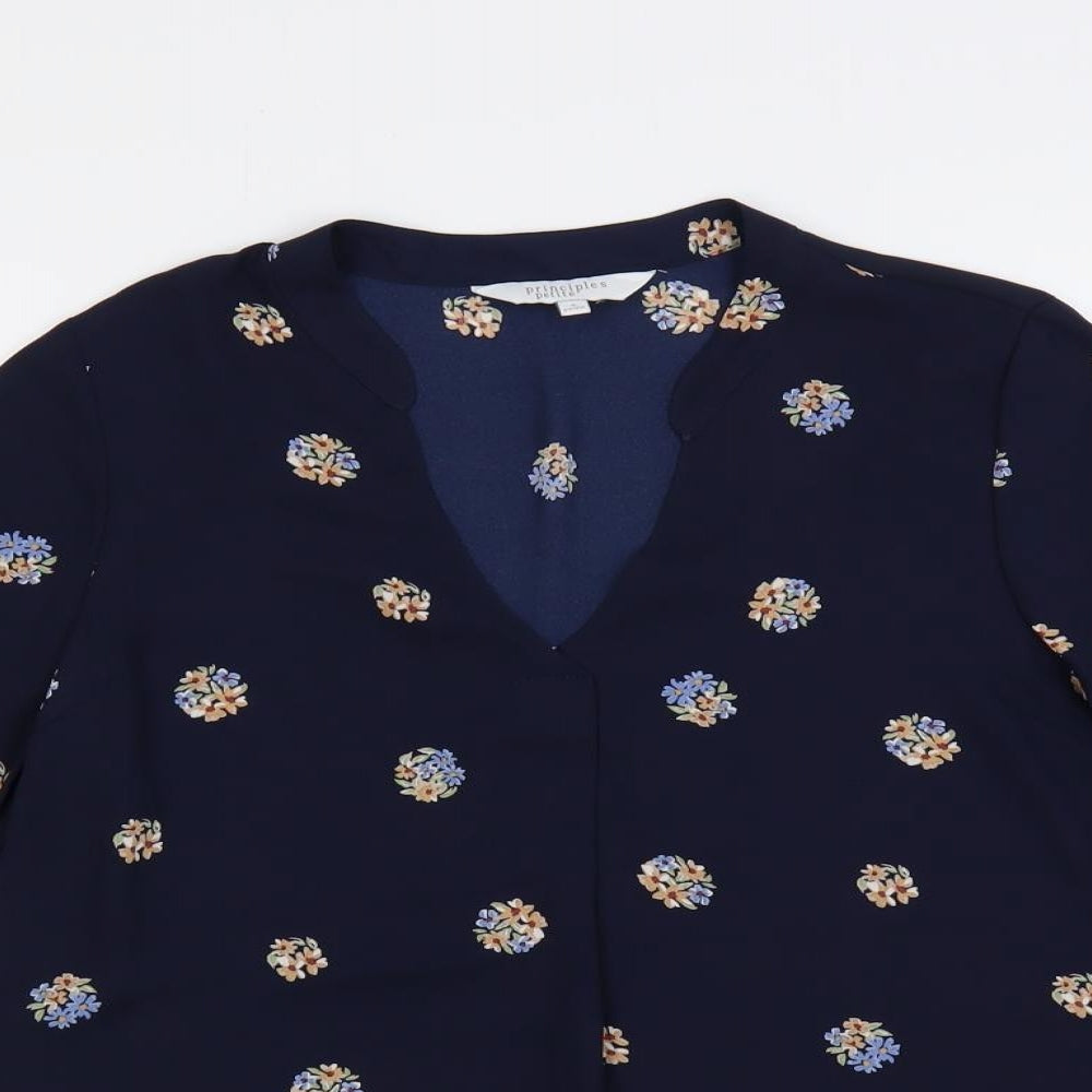 Womens UK Size 6 Principles Blue Basic Blouse