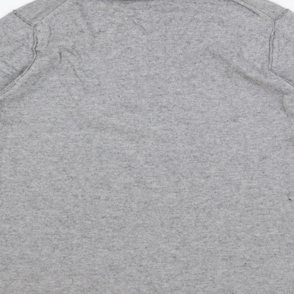 RAG Woman Womens Grey Roll Neck Cotton Pullover Jumper Size 14