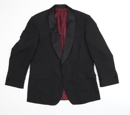 Mens UK Size 40 Scott & Taylor Regular Black Suit Jacket