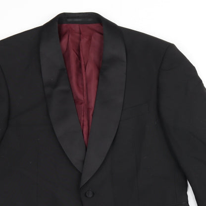 Mens UK Size 40 Scott & Taylor Regular Black Suit Jacket