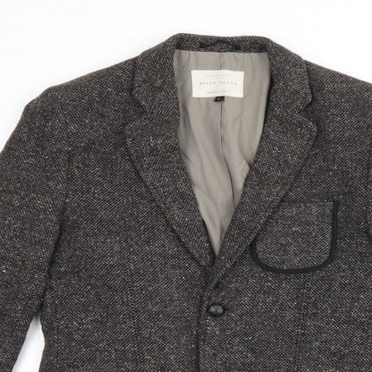 River Island Womens Brown Wool Jacket Blazer Size S