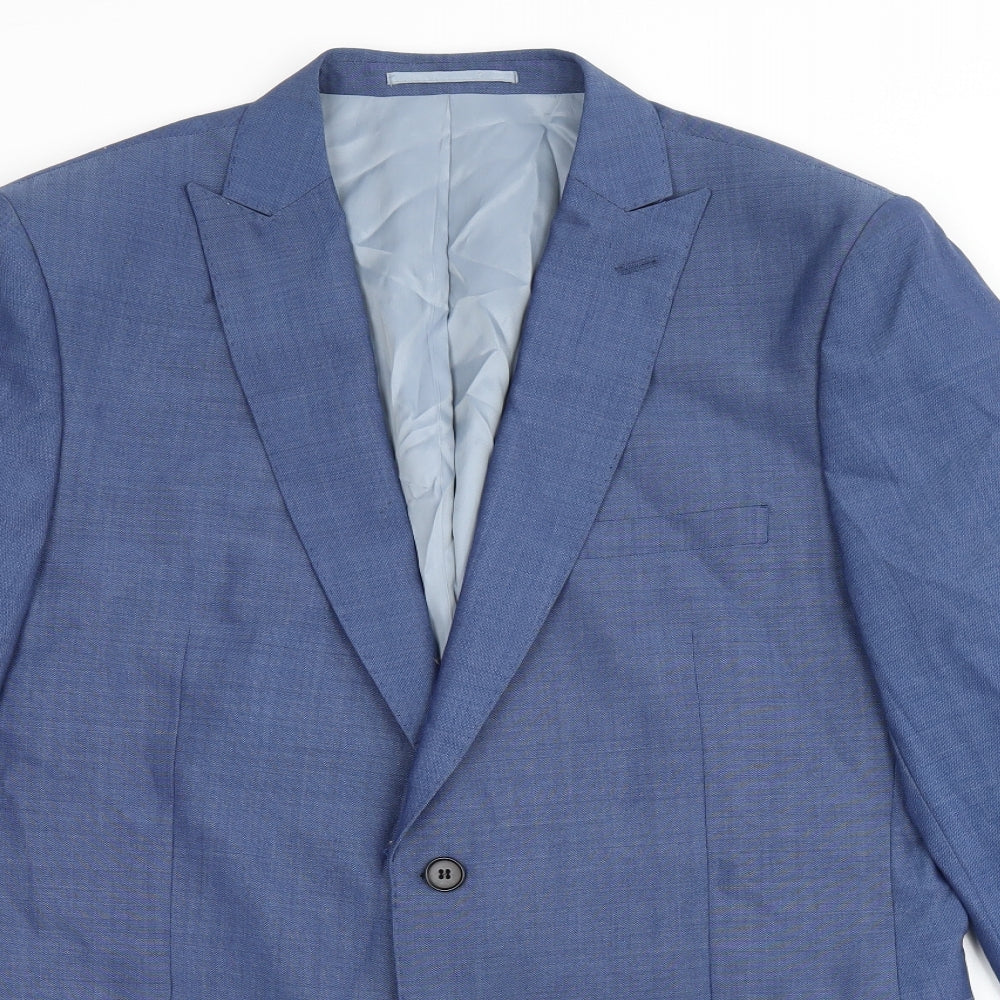Mens UK Size 44 French Connection Regular Blue Suit Jacket