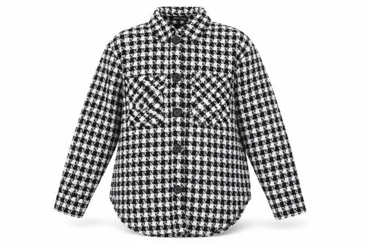 Cameo Rose Womens Black Geometric Polyester Basic Button-Up Size S Collared
