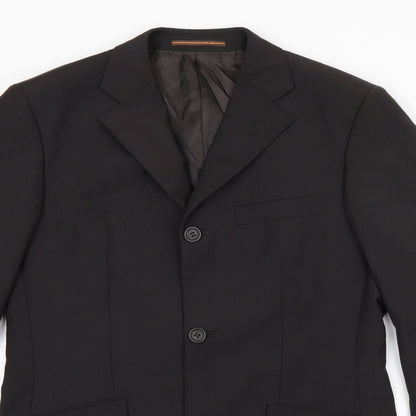 Mens UK Size 38 Topman Regular Black Suit Jacket