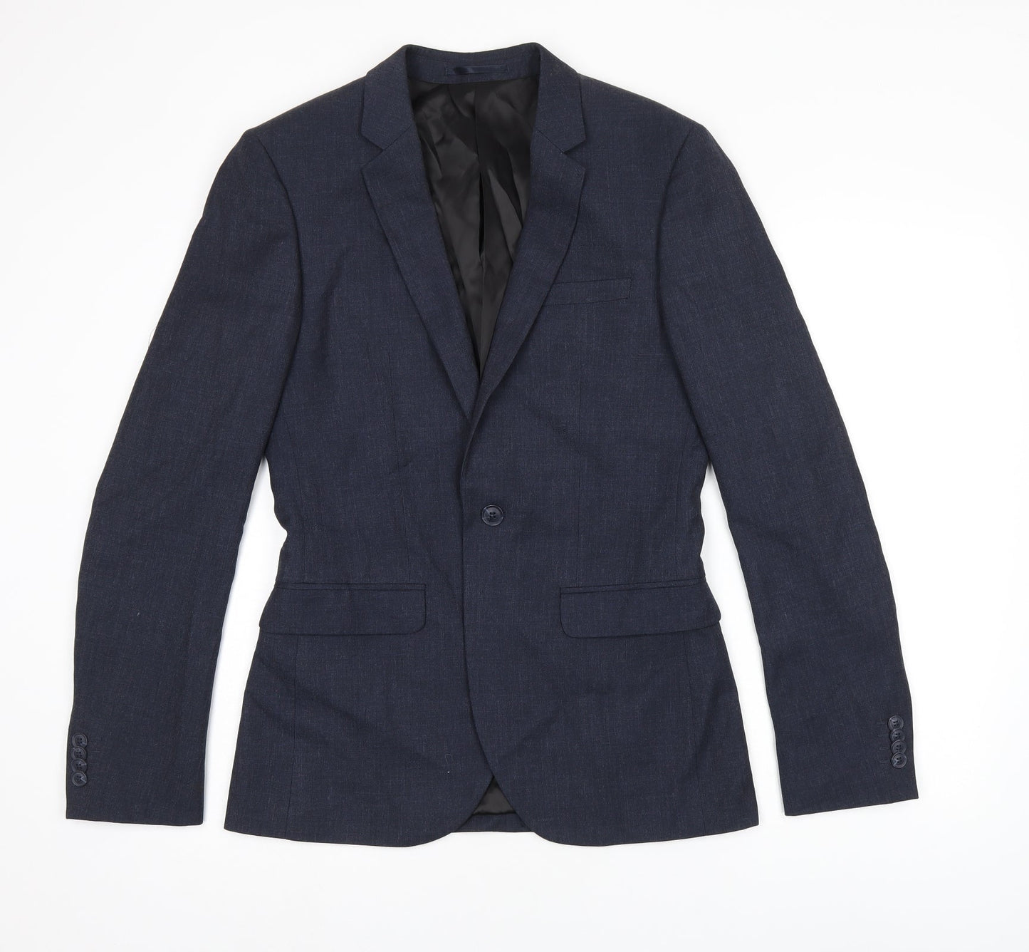 Mens UK Size 36 Topman Regular Blue Suit Jacket