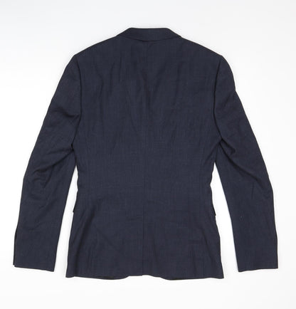 Mens UK Size 36 Topman Regular Blue Suit Jacket