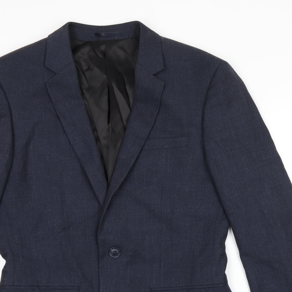 Mens UK Size 36 Topman Regular Blue Suit Jacket