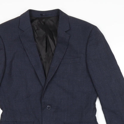 Mens UK Size 36 Topman Regular Blue Suit Jacket