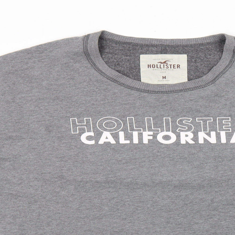 Hollister Womens Grey Cotton Pullover Sweatshirt Size M Pullover - Logo