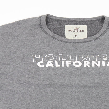 Hollister Womens Grey Cotton Pullover Sweatshirt Size M Pullover - Logo