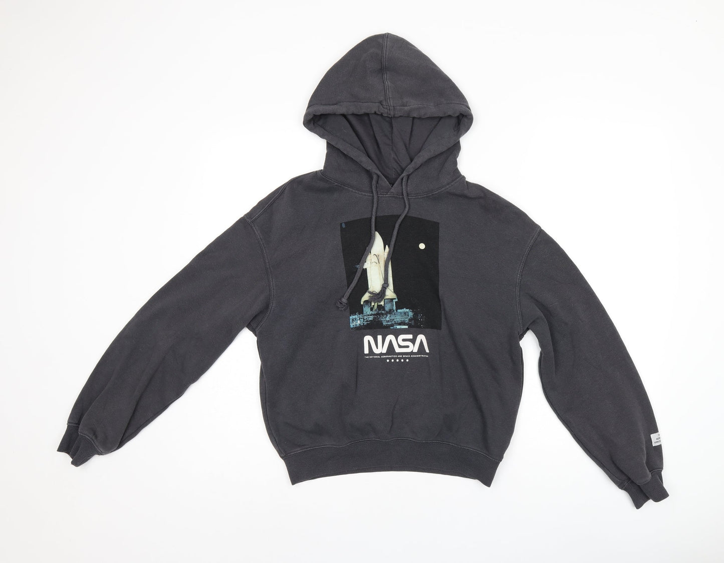 H&M Womens Grey Polyester Pullover Hoodie Size XS Pullover - NASA