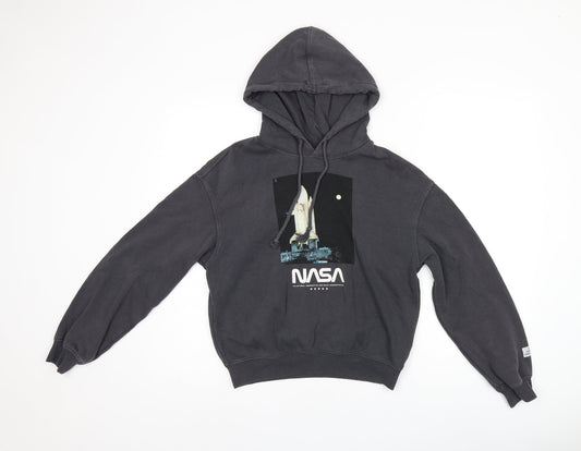 H&M Womens Grey Polyester Pullover Hoodie Size XS Pullover - NASA
