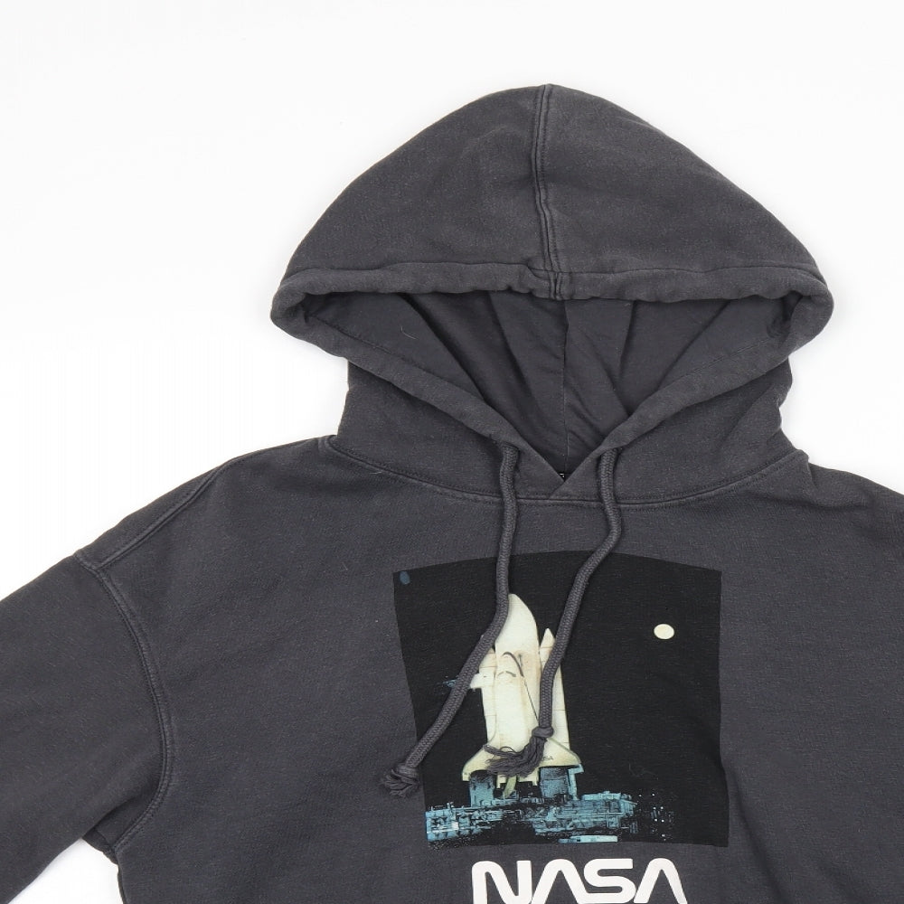 H&M Womens Grey Polyester Pullover Hoodie Size XS Pullover - NASA