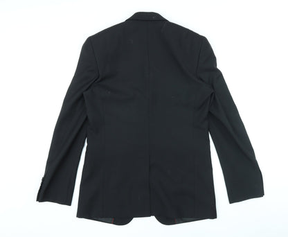 Cavaldi Mens Black Polyester Jacket Suit Jacket Size 38 Regular