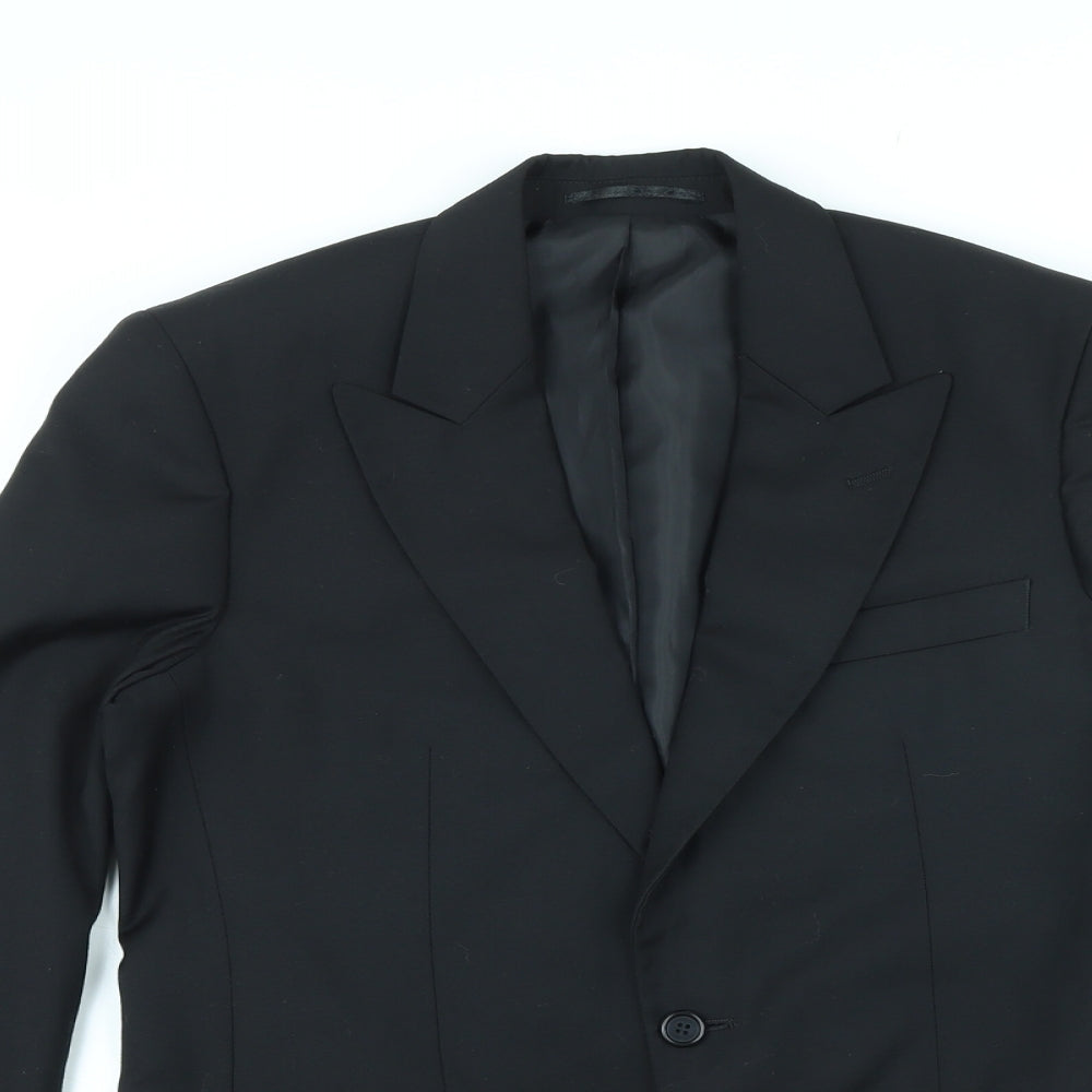 Cavaldi Mens Black Polyester Jacket Suit Jacket Size 38 Regular