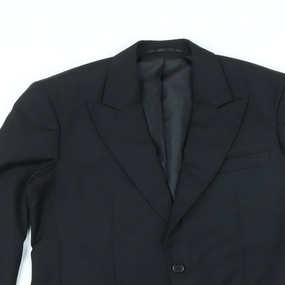 Cavaldi Mens Black Polyester Jacket Suit Jacket Size 38 Regular