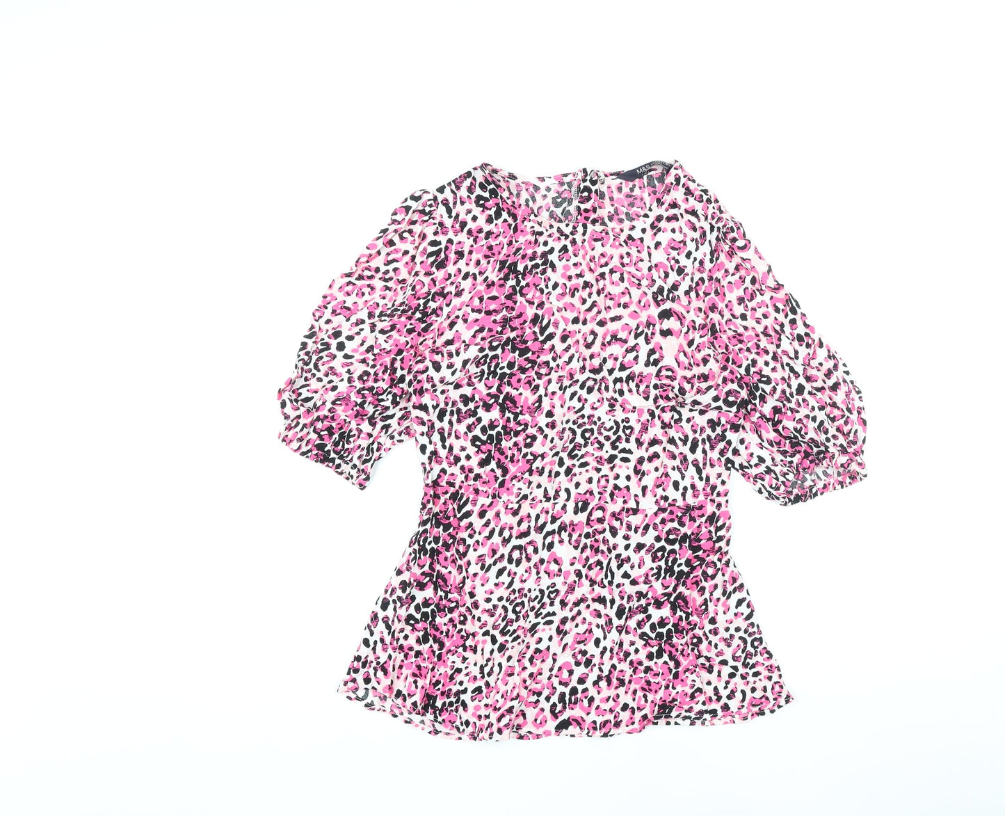Womens UK Size 6 Marks and Spencer Pink Basic Blouse