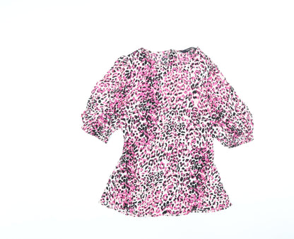Womens UK Size 6 Marks and Spencer Pink Basic Blouse