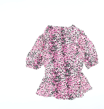 Womens UK Size 6 Marks and Spencer Pink Basic Blouse