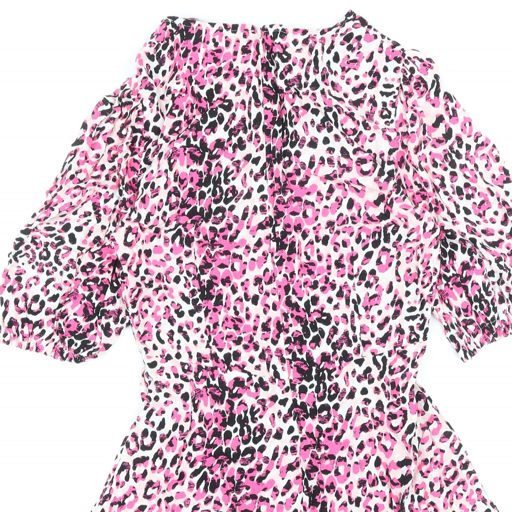 Womens UK Size 6 Marks and Spencer Pink Basic Blouse