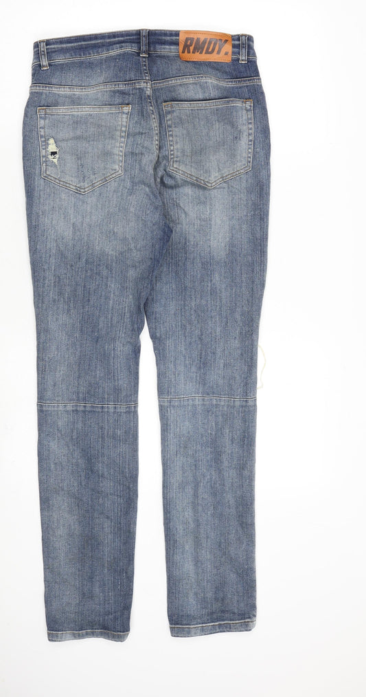 Mens UK Size 28 in RMDY Regular Fit Straight Blue Jeans
