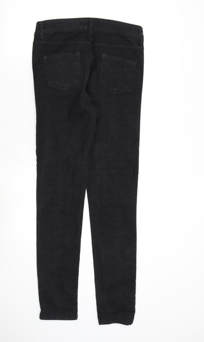Falmer Womens Black Cotton Skinny Jeans Size 12 L30 in Regular Zip