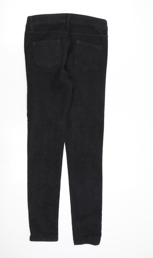 Falmer Womens Black Cotton Skinny Jeans Size 12 L30 in Regular Zip