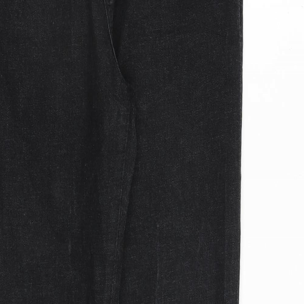 Falmer Womens Black Cotton Skinny Jeans Size 12 L30 in Regular Zip