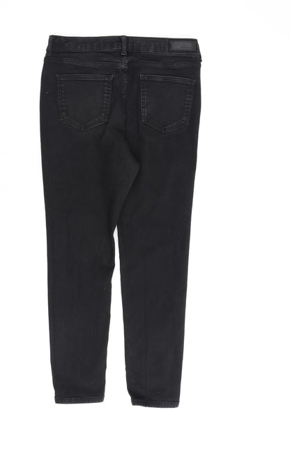 Autograph Womens Black Cotton Skinny Jeans Size 12 L28 in Regular Zip