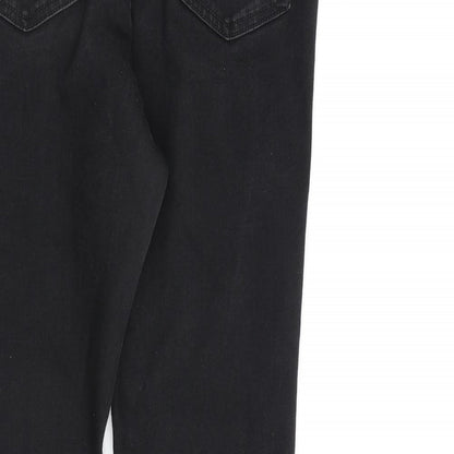 Autograph Womens Black Cotton Skinny Jeans Size 12 L28 in Regular Zip