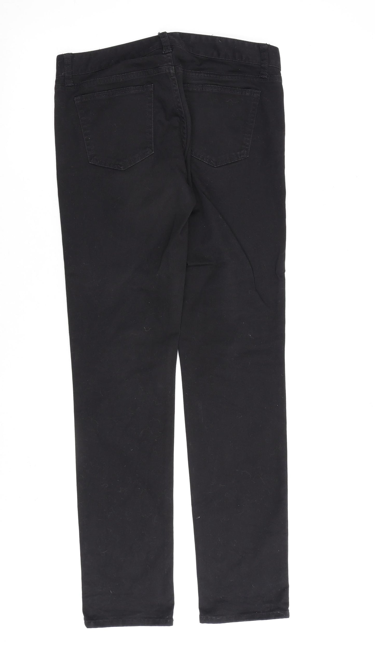 Gap Womens Black Cotton Straight Jeans Size 26 in L30 in Regular Zip