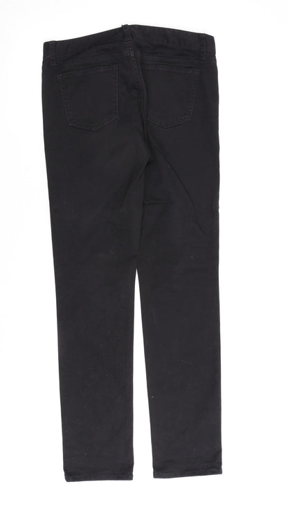 Gap Womens Black Cotton Straight Jeans Size 26 in L30 in Regular Zip