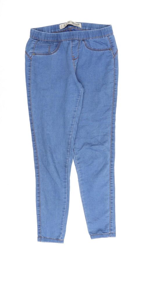 Denim & Co. Womens Blue Cotton Jegging Jeans Size 8 L26 in Relaxed