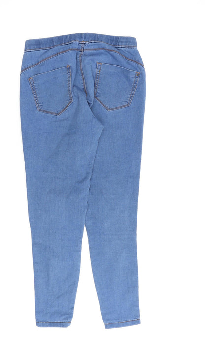 Denim & Co. Womens Blue Cotton Jegging Jeans Size 8 L26 in Relaxed