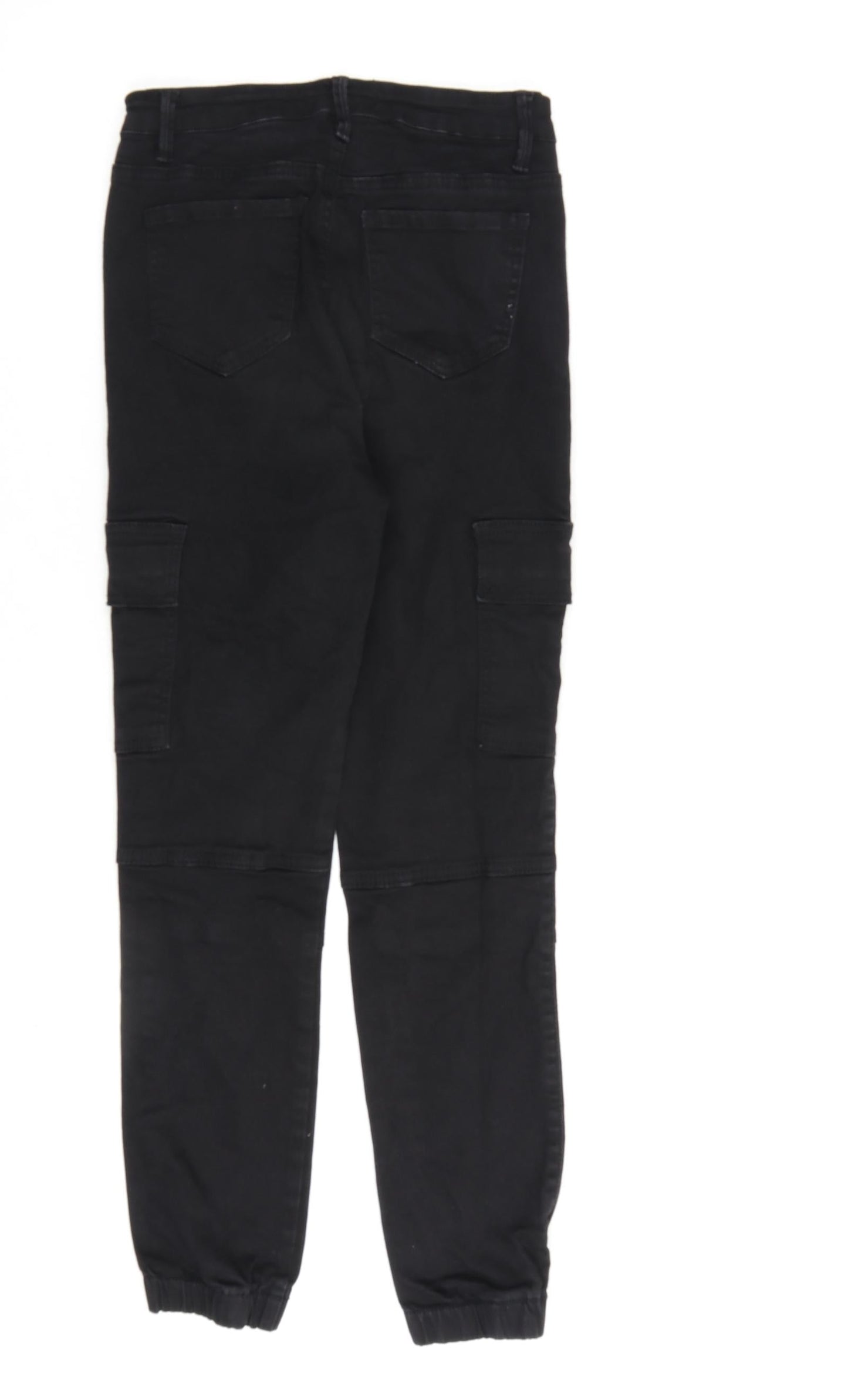 Estee Brown Womens Black Cotton Straight Jeans Size S L25 in Regular Zip