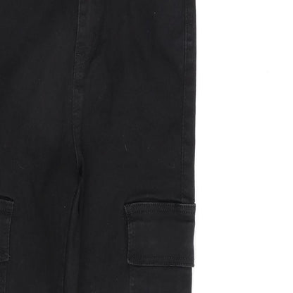 Estee Brown Womens Black Cotton Straight Jeans Size S L25 in Regular Zip