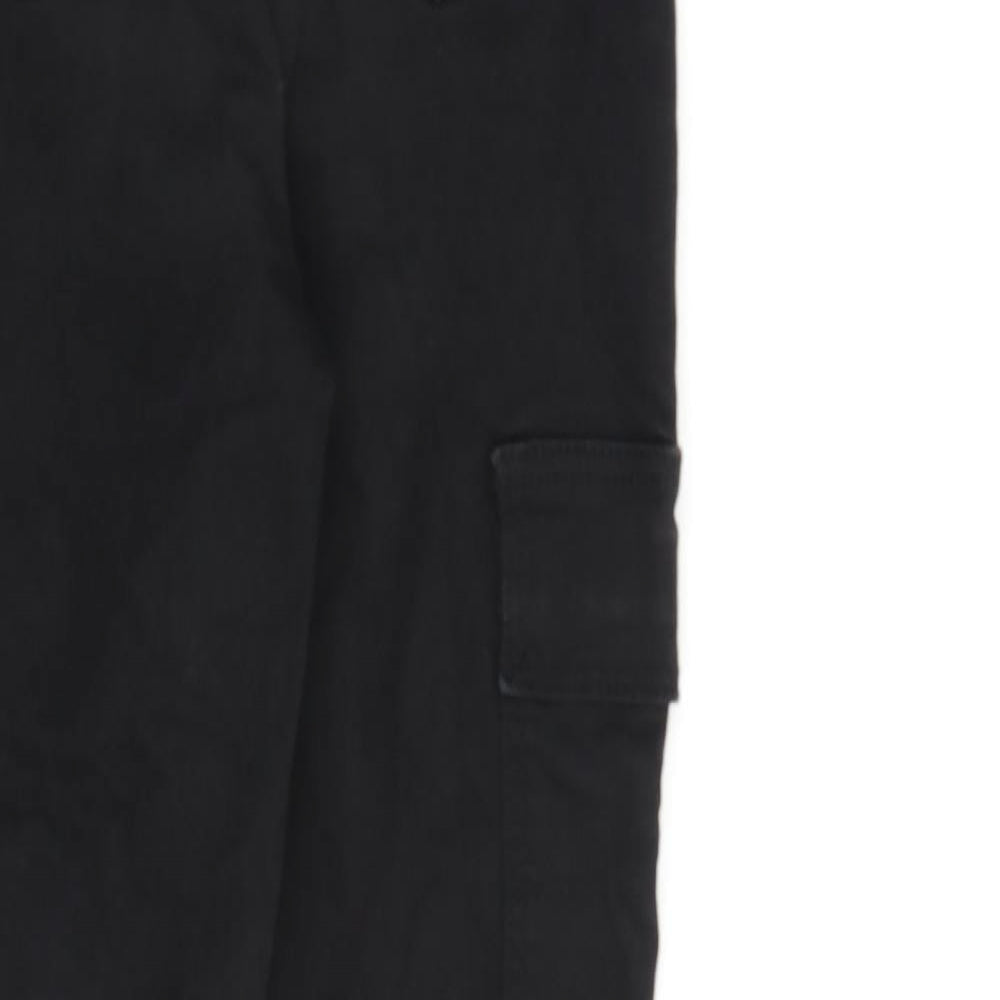 Estee Brown Womens Black Cotton Straight Jeans Size S L25 in Regular Zip