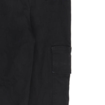 Estee Brown Womens Black Cotton Straight Jeans Size S L25 in Regular Zip