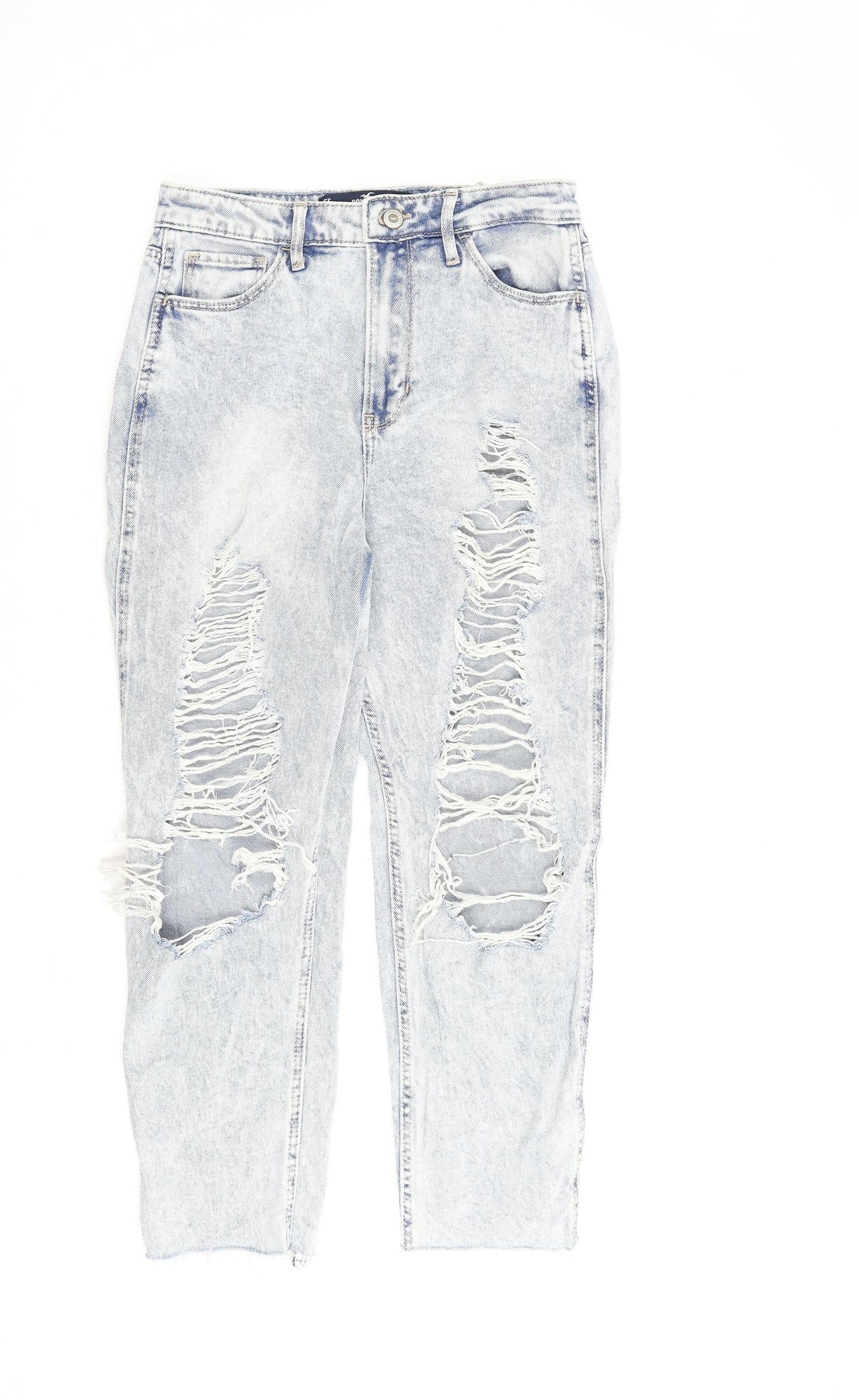 Hollister Womens Blue Cotton Straight Jeans Size 27 in L25 in Regular Zip