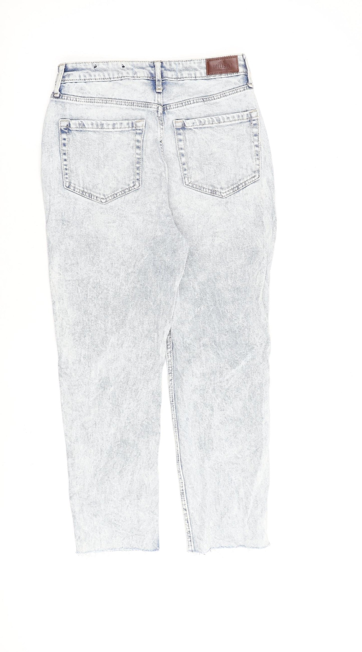 Hollister Womens Blue Cotton Straight Jeans Size 27 in L25 in Regular Zip