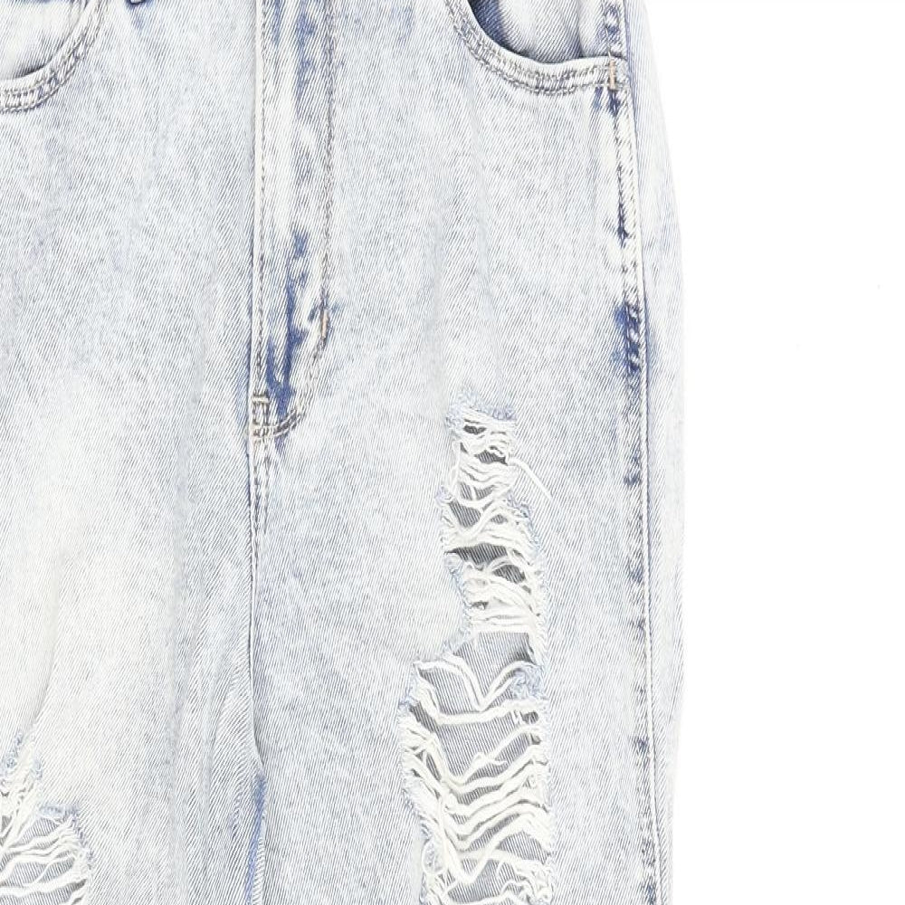 Hollister Womens Blue Cotton Straight Jeans Size 27 in L25 in Regular Zip