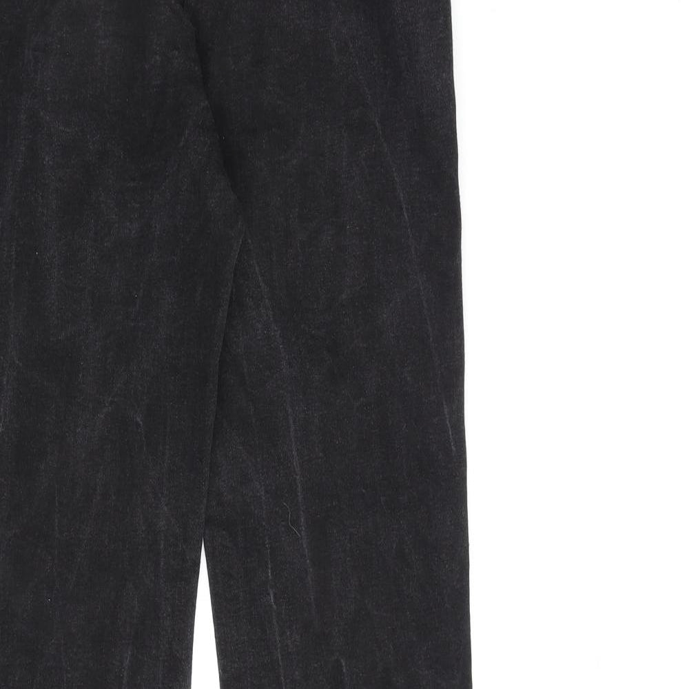 ASOS Womens Black Cotton Flared Jeans Size 30 in L32 in Regular Zip
