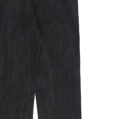 ASOS Womens Black Cotton Flared Jeans Size 30 in L32 in Regular Zip