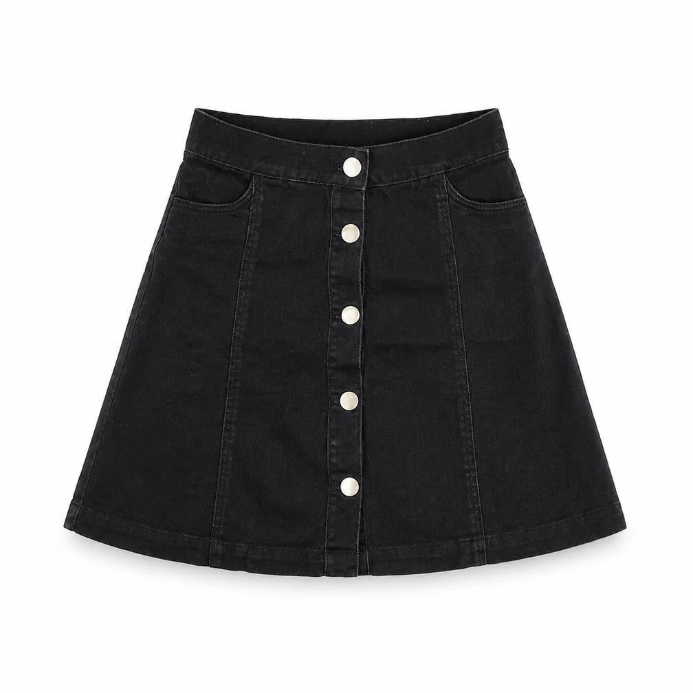 Womens UK Size 6 Monki A-Line Denim Skirt
