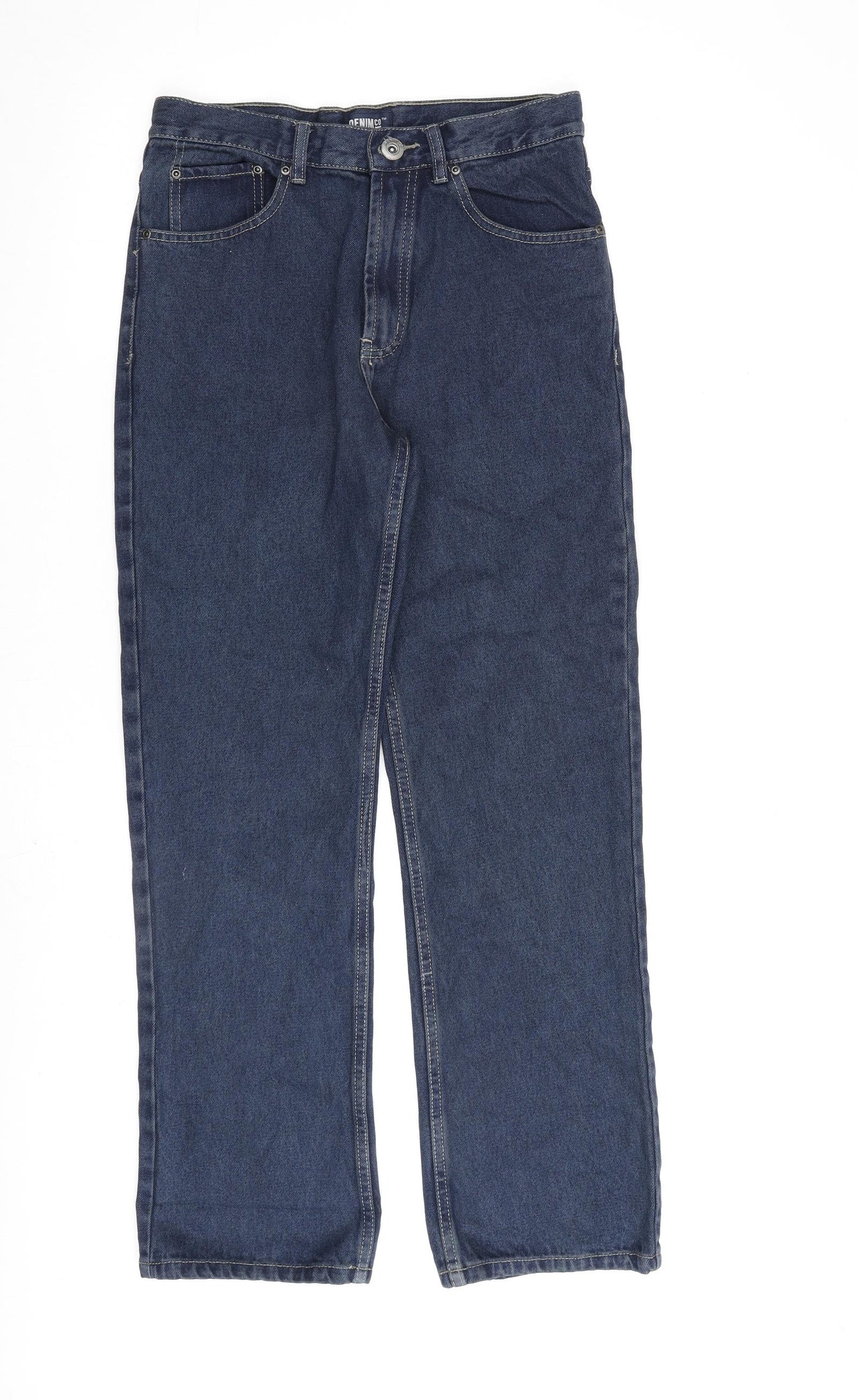 Denim & Co. Mens Blue Cotton Straight Jeans Size 30 in L30 in Regular Zip