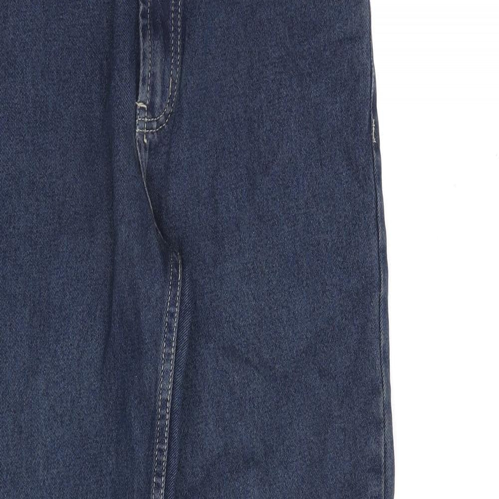 Denim & Co. Mens Blue Cotton Straight Jeans Size 30 in L30 in Regular Zip