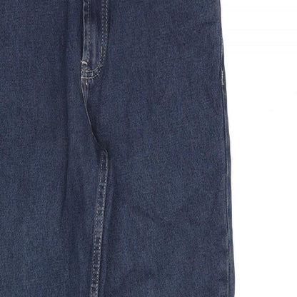 Denim & Co. Mens Blue Cotton Straight Jeans Size 30 in L30 in Regular Zip